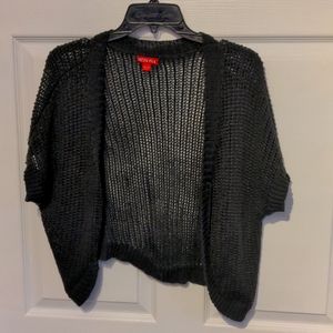 Net short sleeve sweater